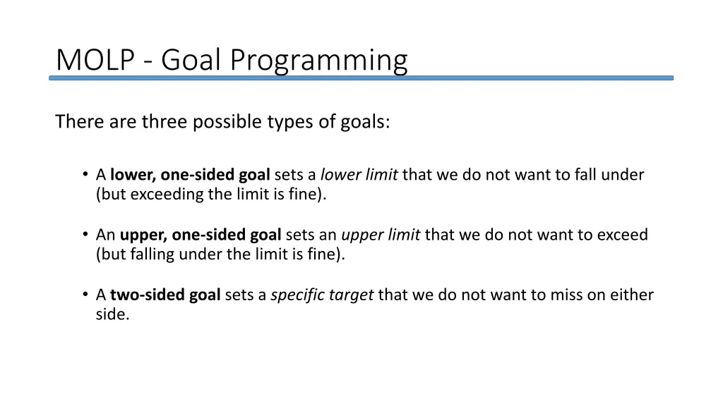 molp goal programming 3