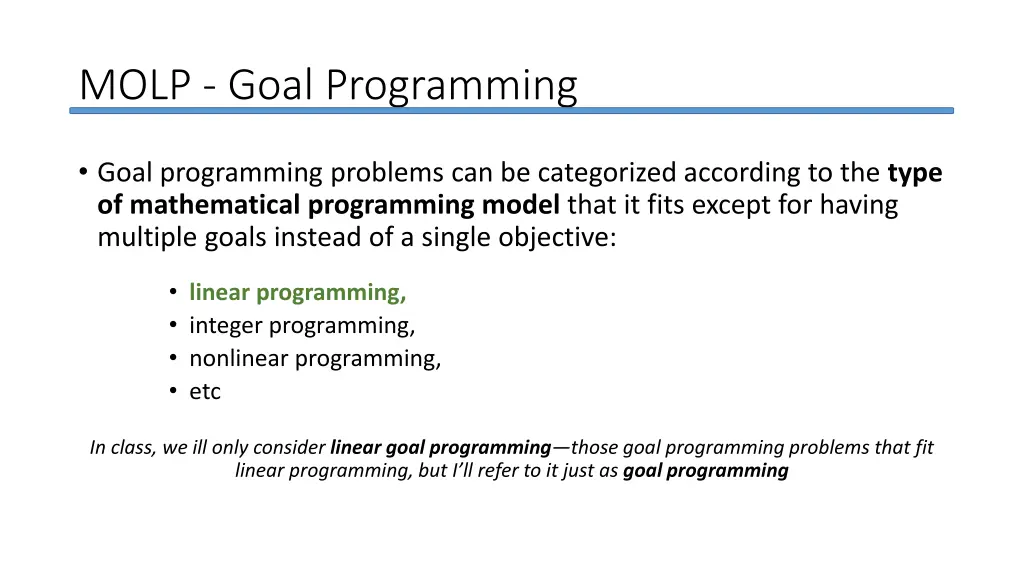 molp goal programming 4