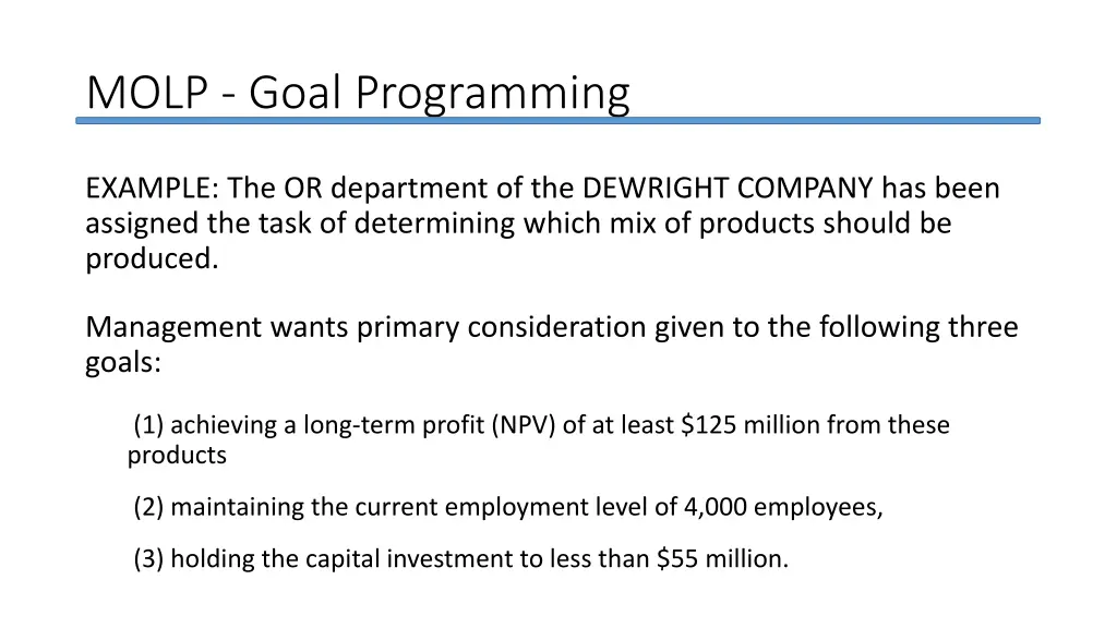 molp goal programming 6