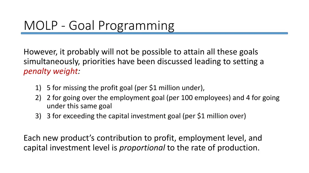 molp goal programming 7