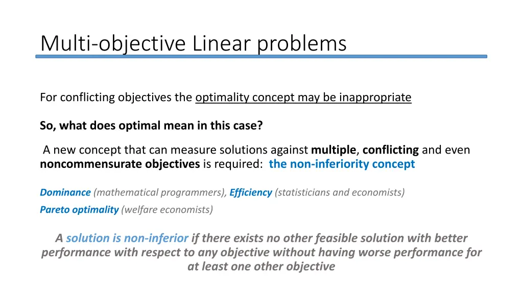 multi objective linear problems 3