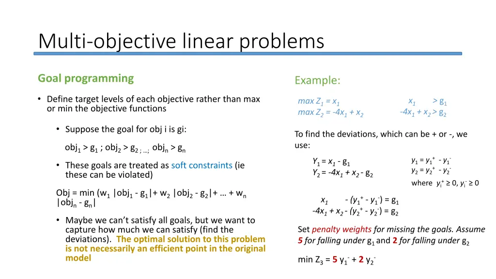 multi objective linear problems 7