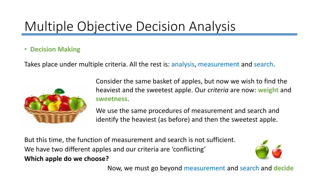 multiple objective decision analysis 1