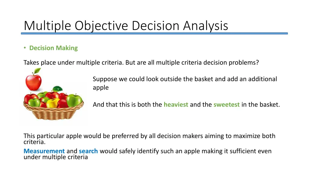 multiple objective decision analysis 2