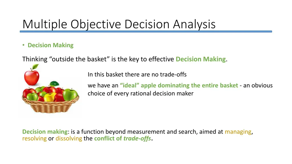 multiple objective decision analysis 3