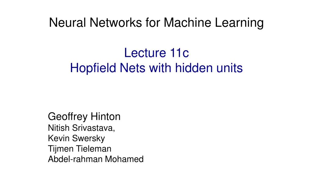 neural networks for machine learning 2