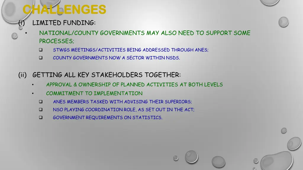 challenges challenges i limited funding national