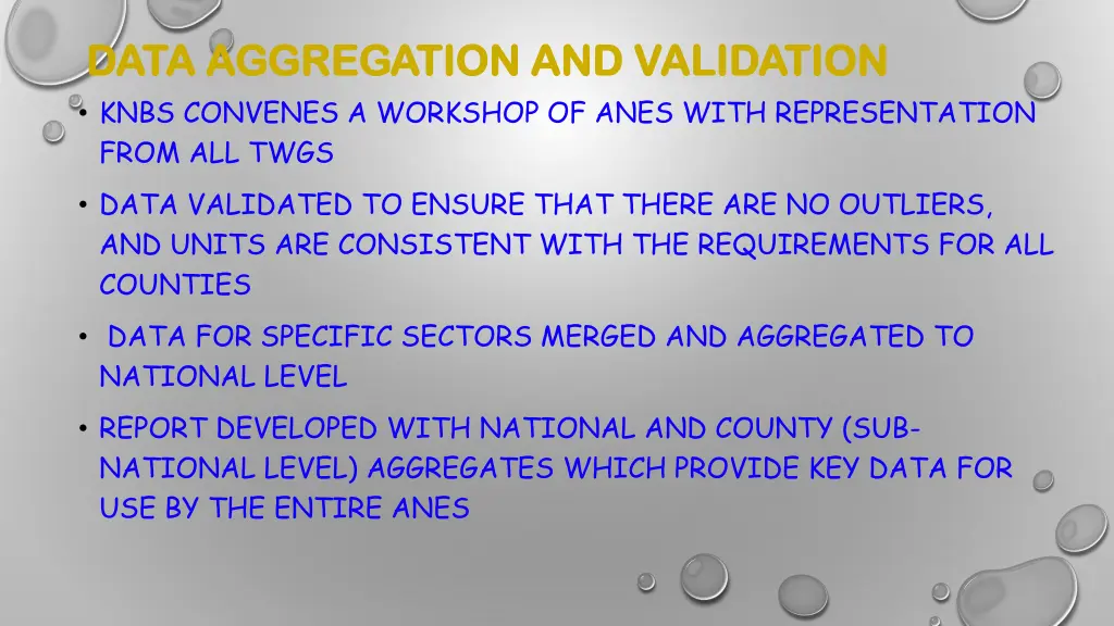 data aggregation and validation data aggregation