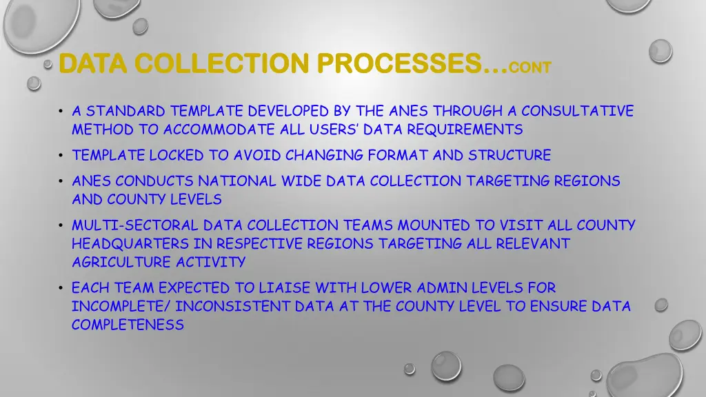 data collection processes data collection