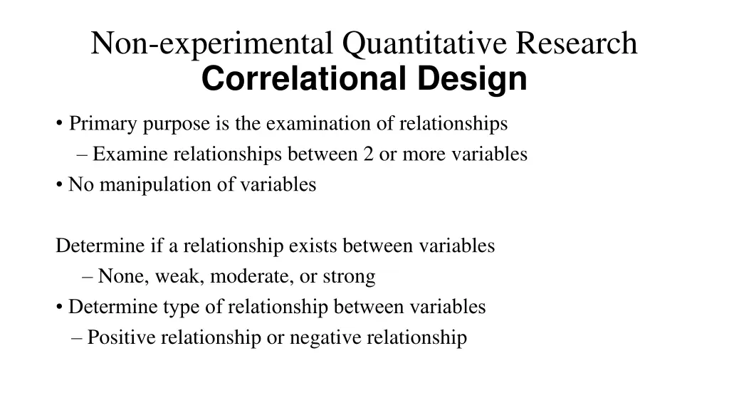 non experimental quantitative research 2