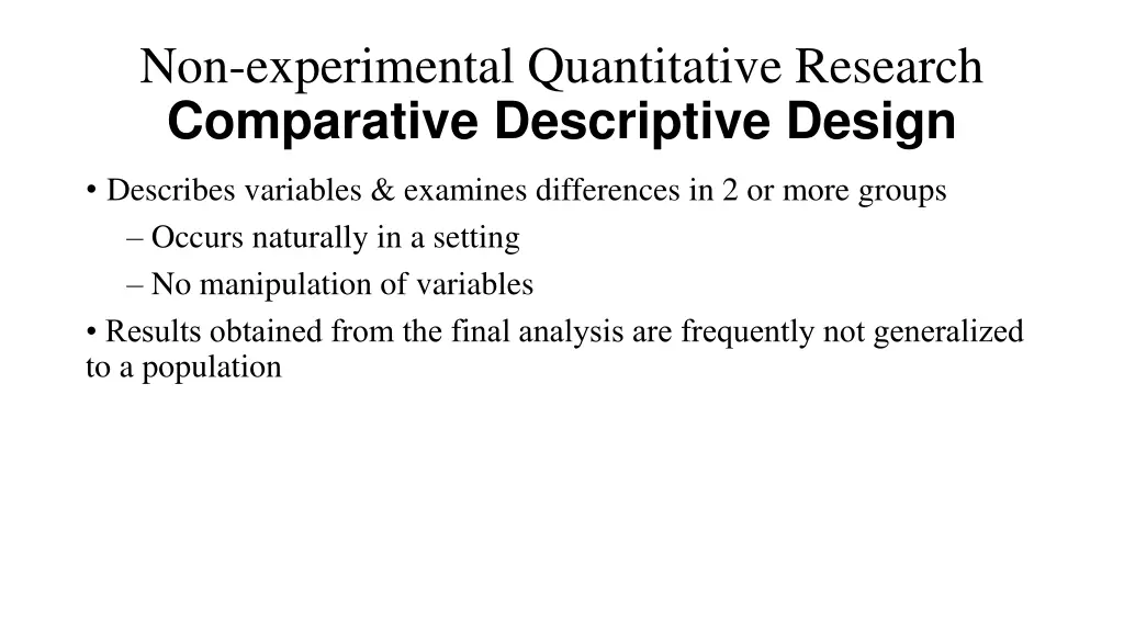 non experimental quantitative research 3