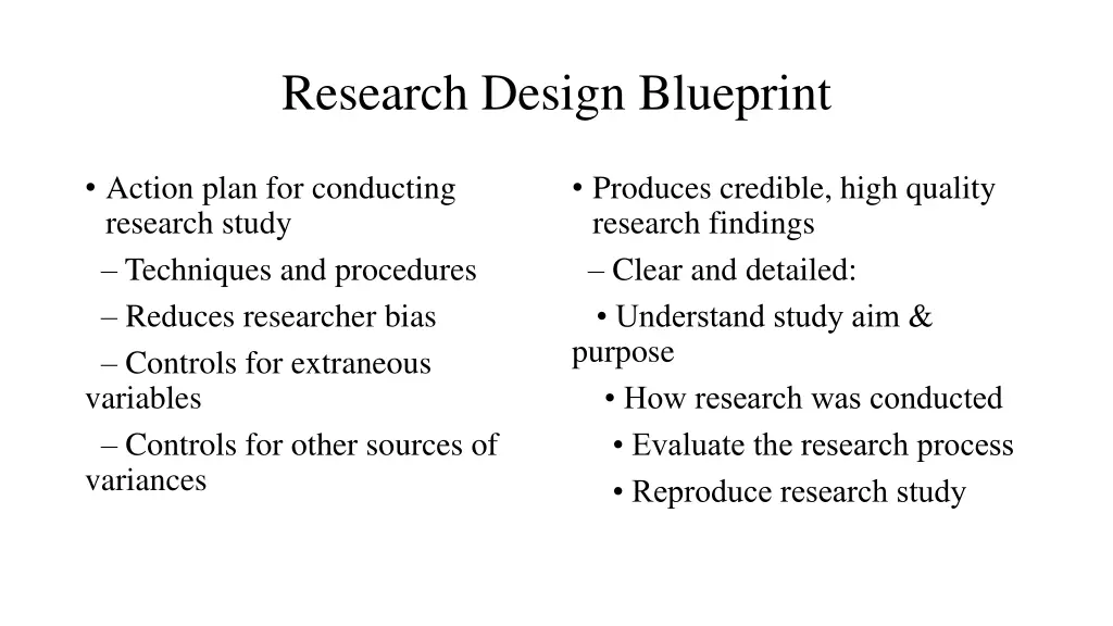 research design blueprint