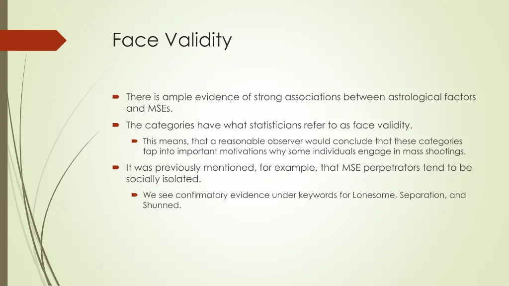 face validity