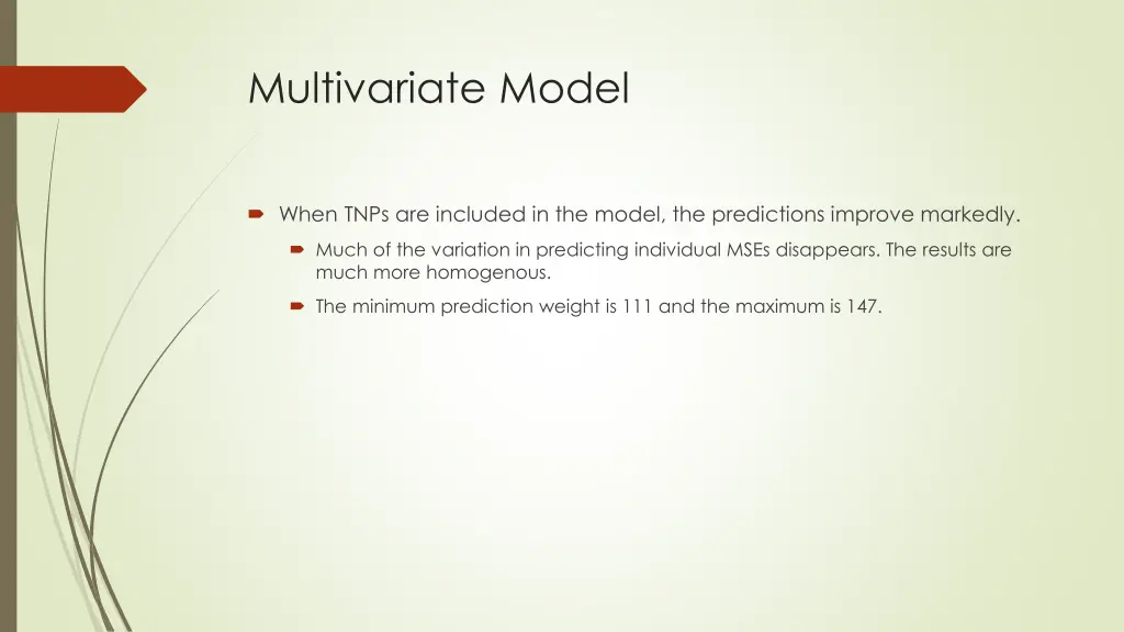 multivariate model 2