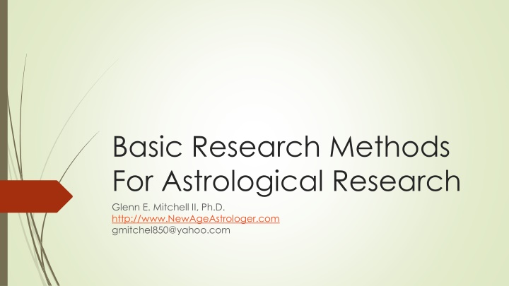 basic research methods for astrological research