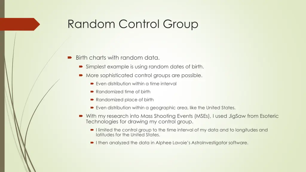 random control group