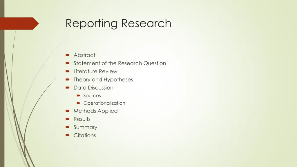 reporting research