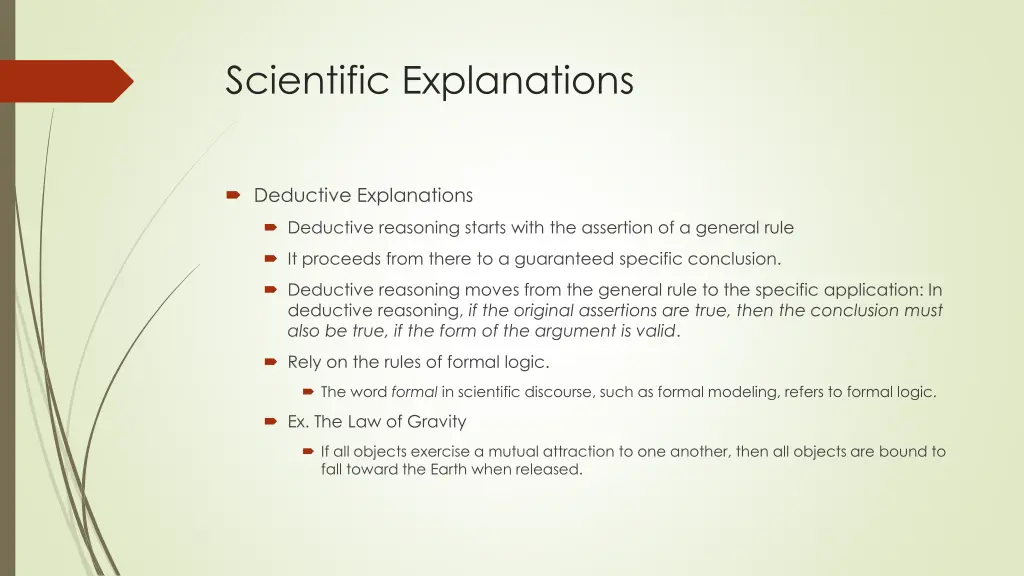 scientific explanations 1