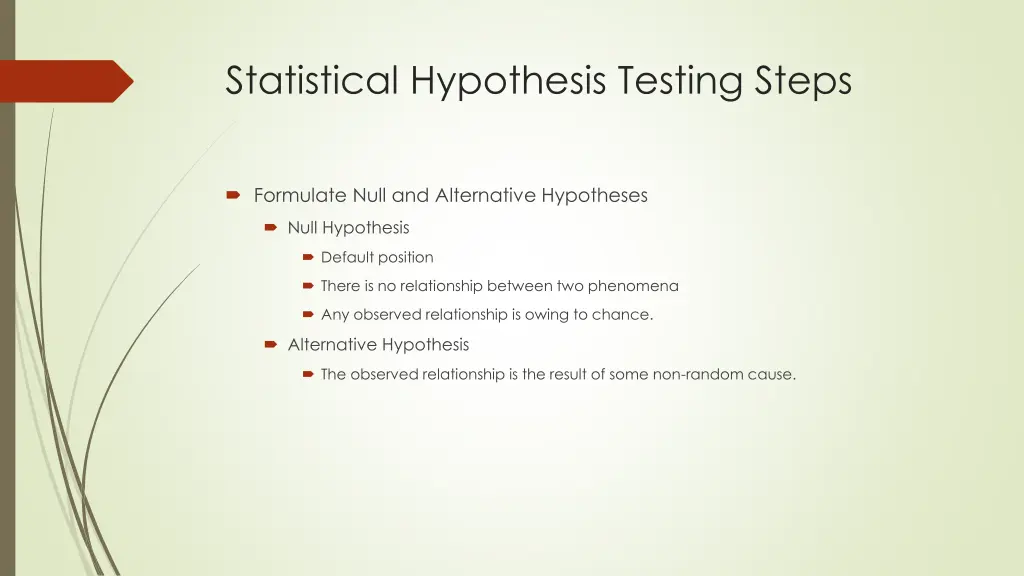 statistical hypothesis testing steps