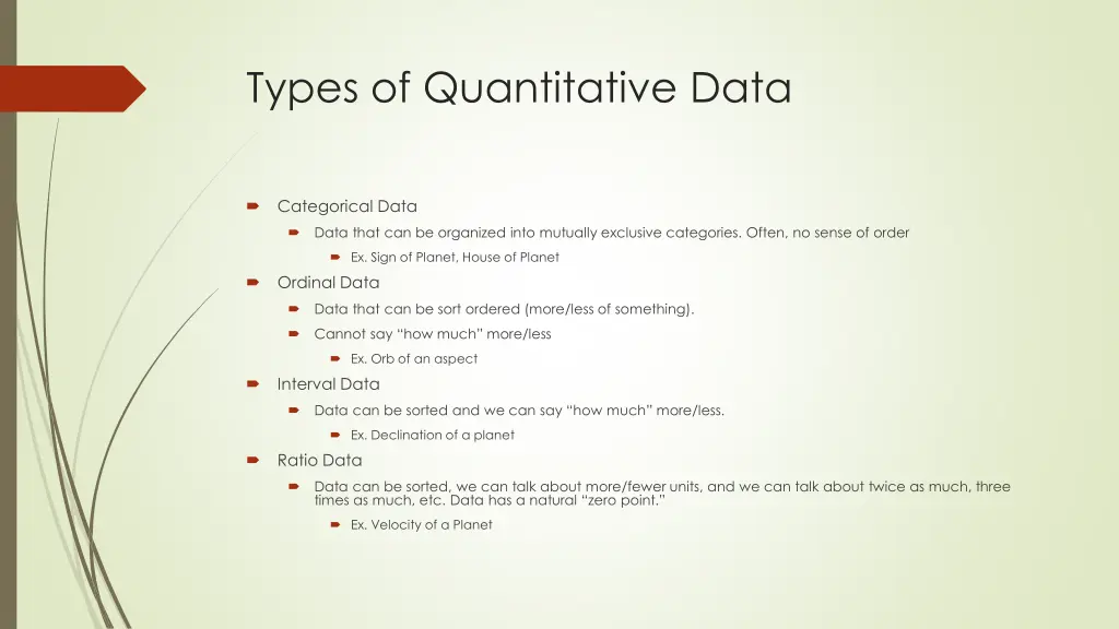 types of quantitative data 1