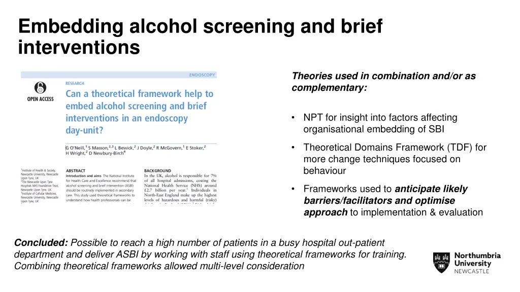 embedding alcohol screening and brief