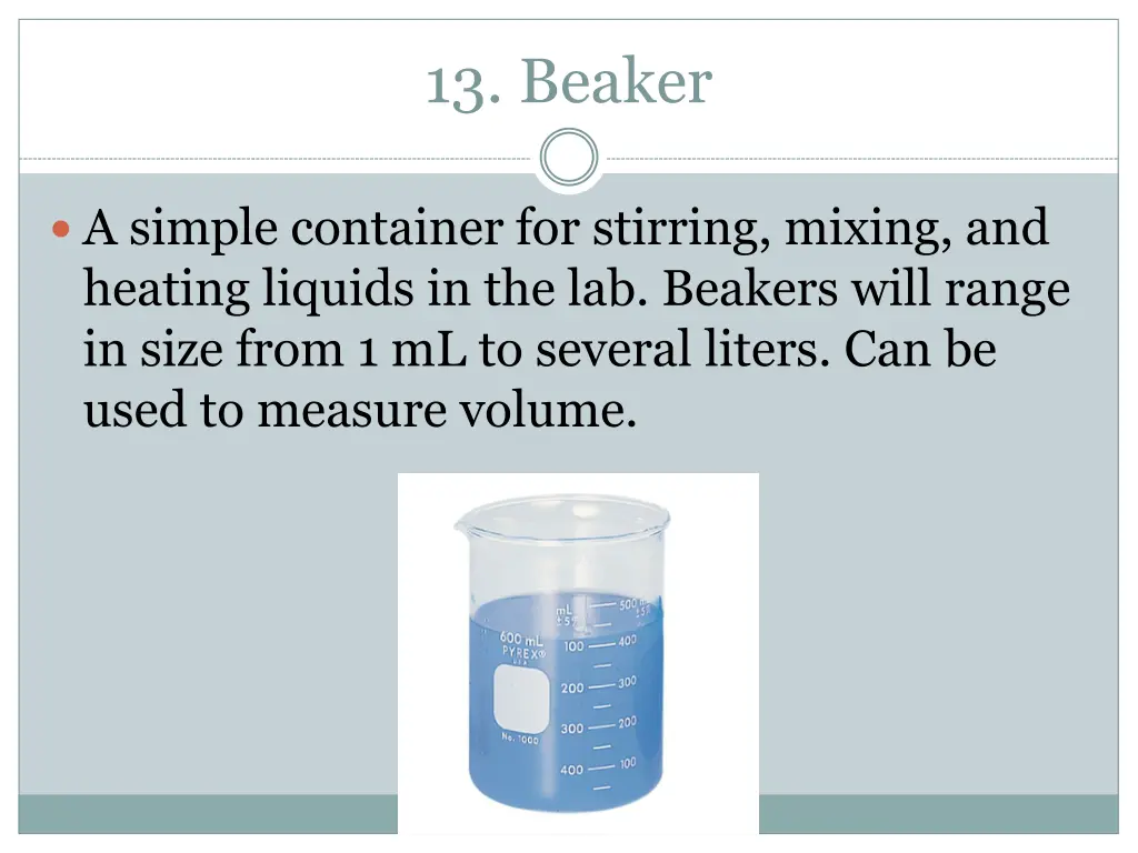 13 beaker