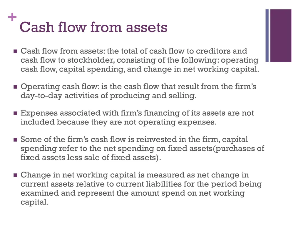 cash flow from assets