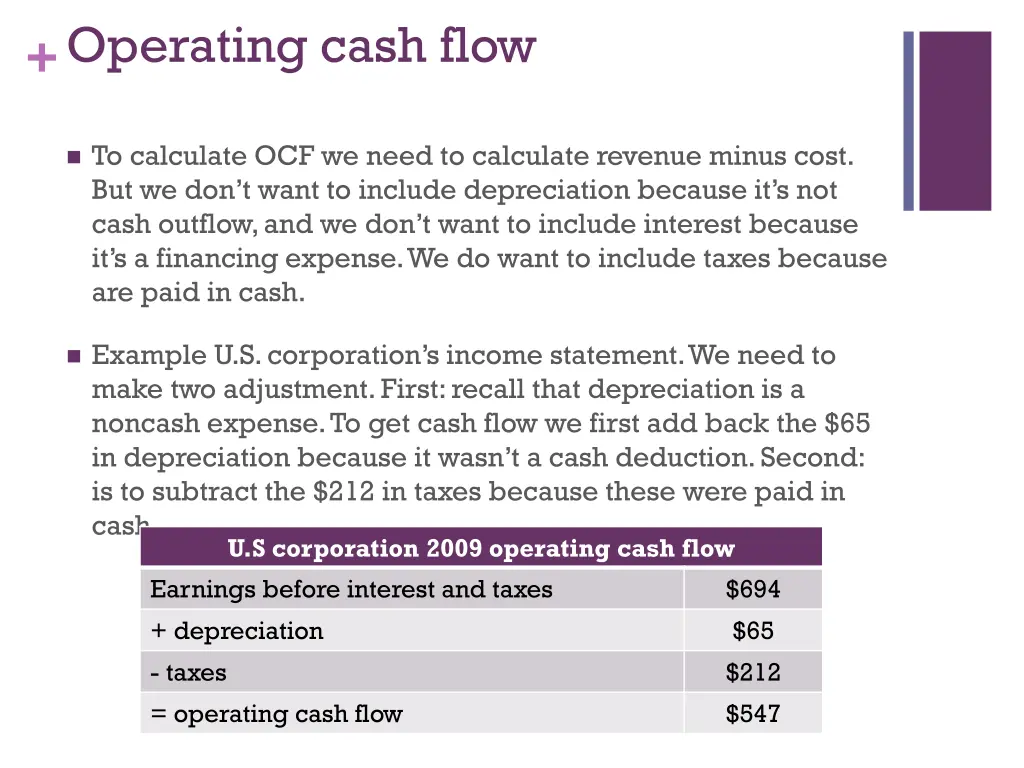 operating cash flow