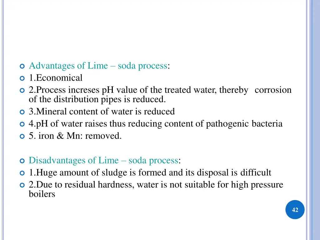 advantages of lime soda process 1 economical