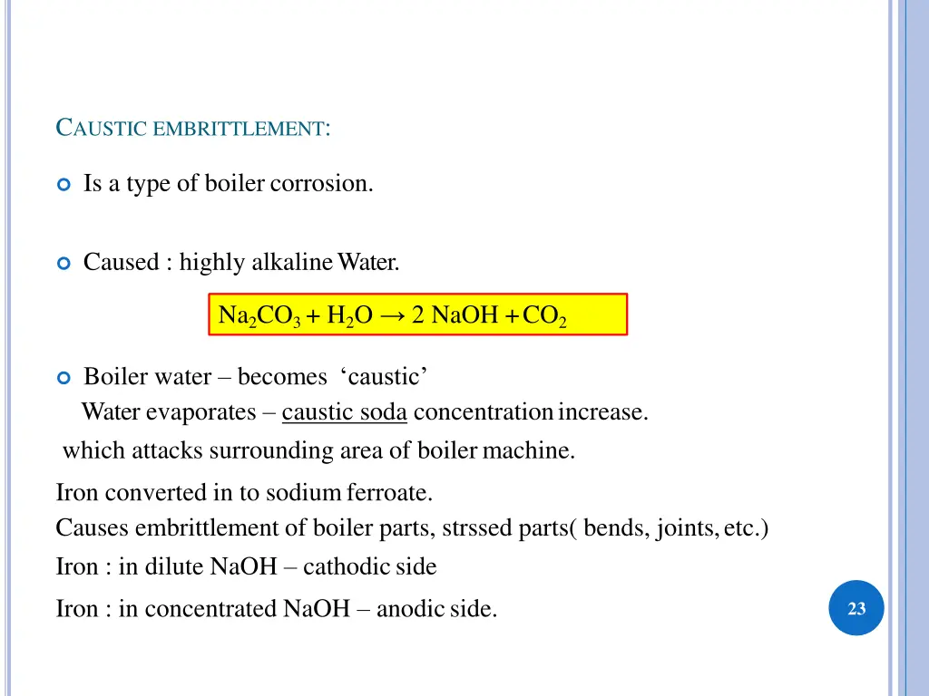 c austic embrittlement