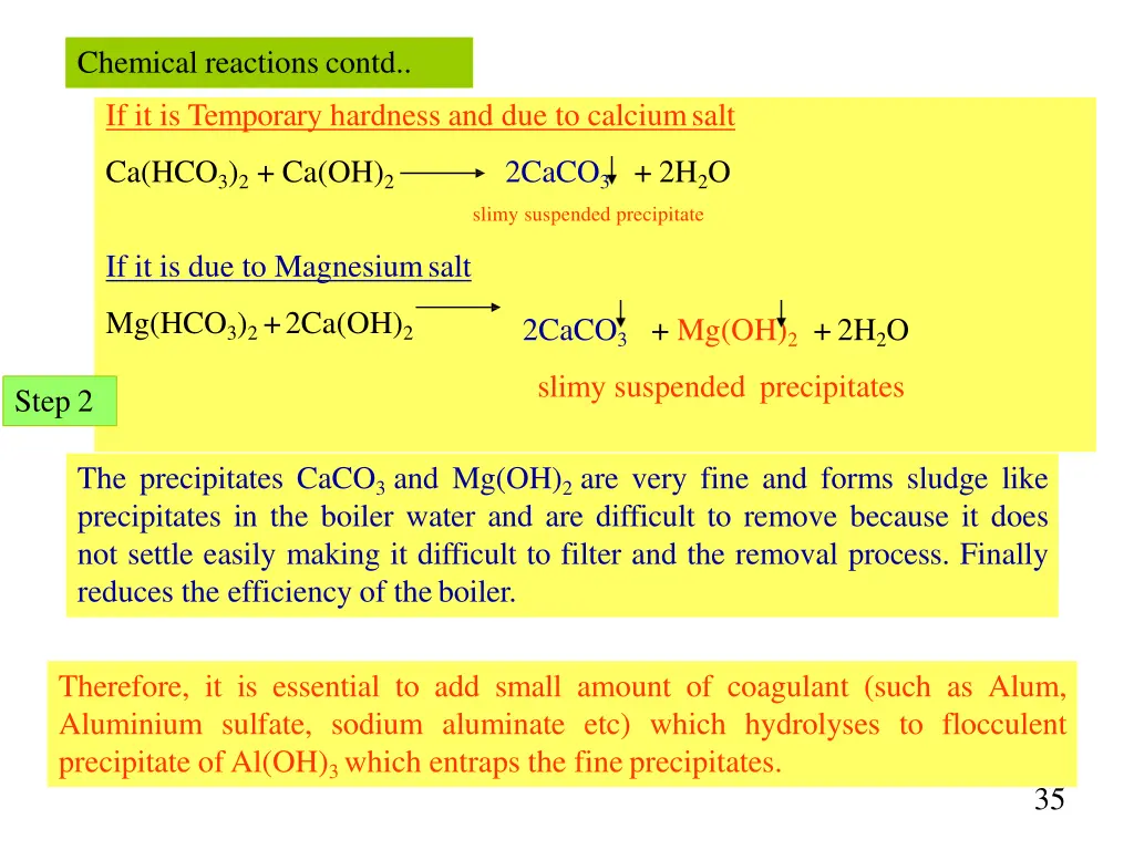 chemical reactions contd