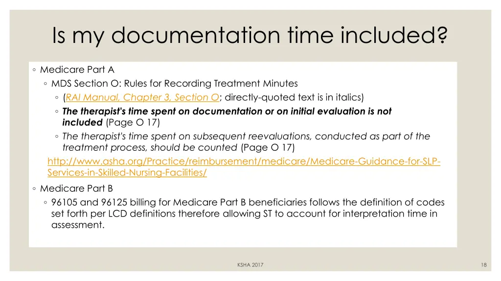 is my documentation time included