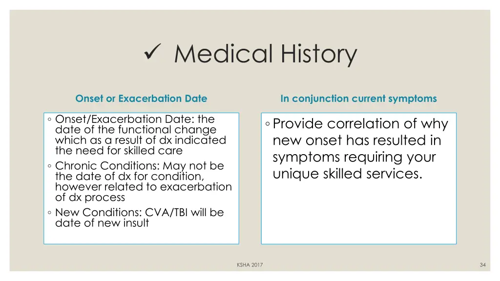 medical history