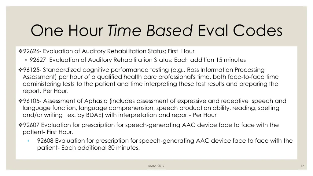 one hour time based eval codes