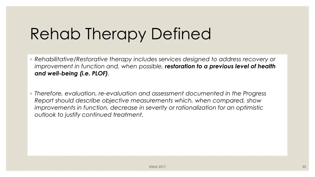 rehab therapy defined