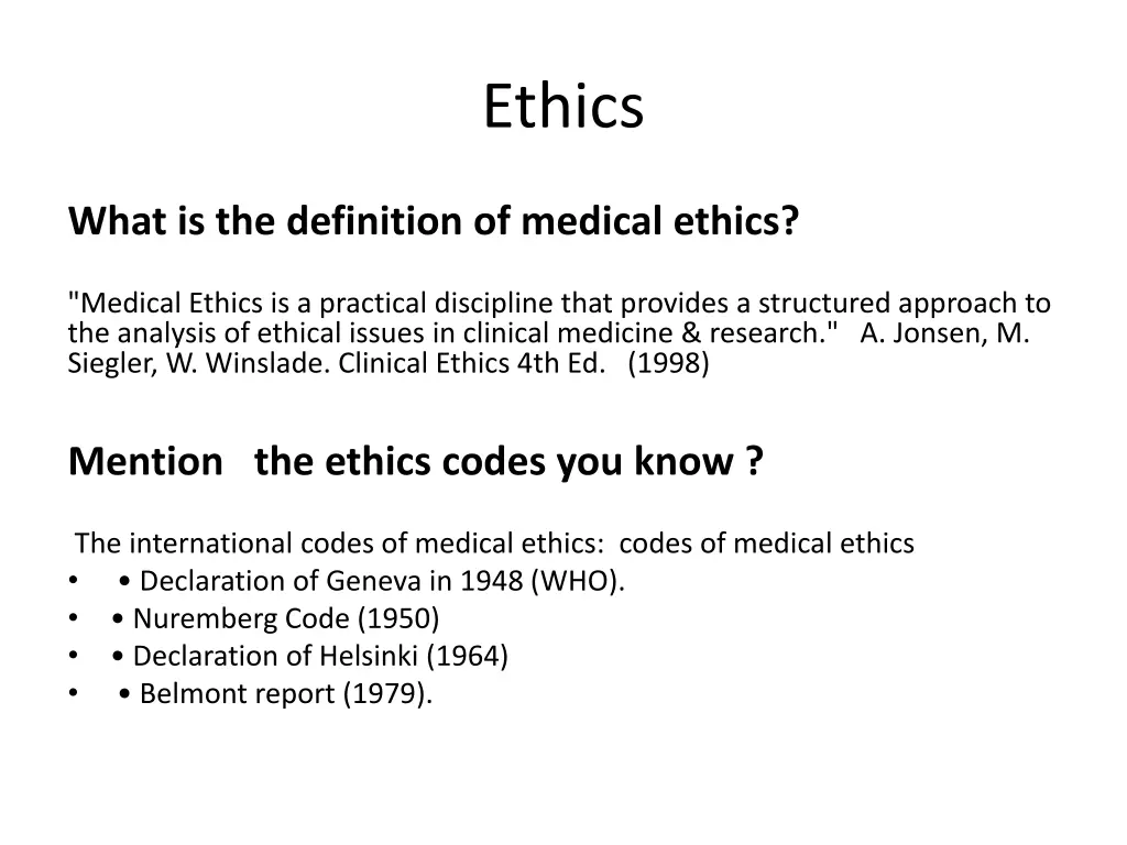 ethics