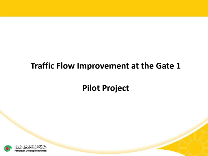 traffic flow improvement at the gate 1