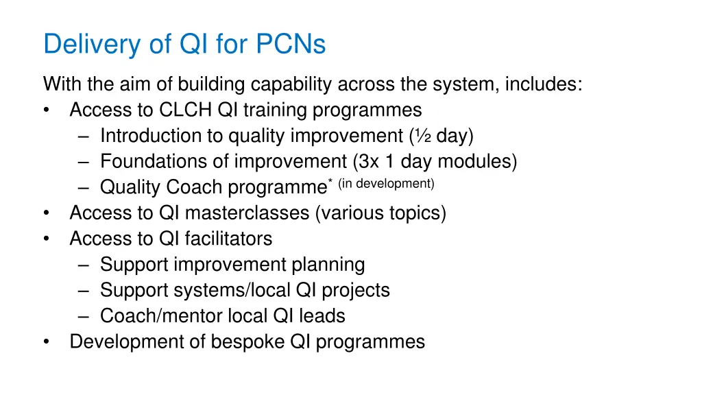 delivery of qi for pcns