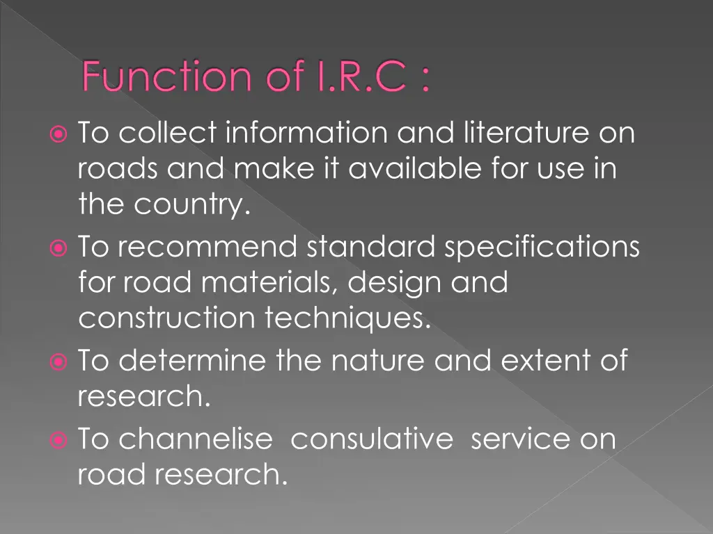 function of i r c