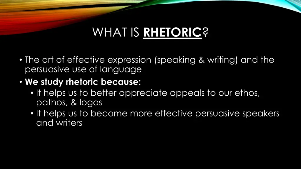 what is rhetoric