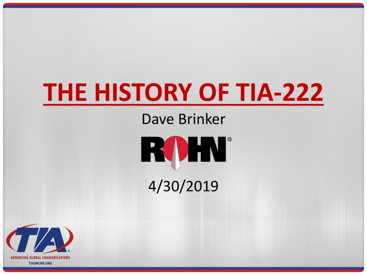 the history of tia 222 dave brinker