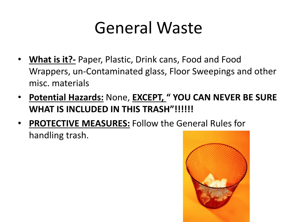 general waste