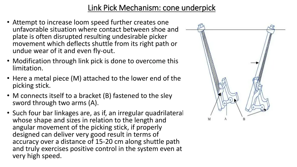 link pick mechanism cone link pick mechanism cone