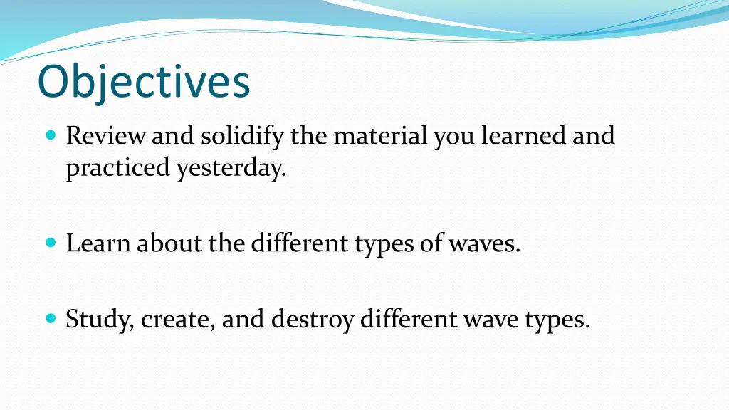 objectives 1