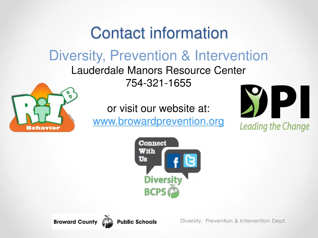 contact information diversity prevention