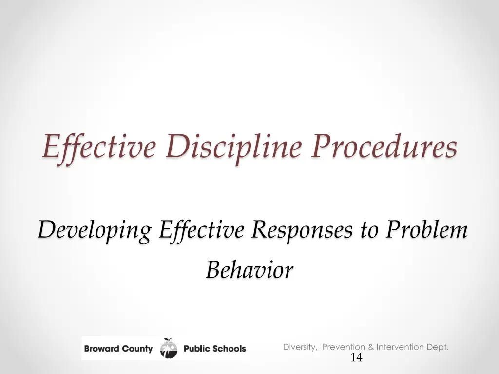 effective discipline procedures 2