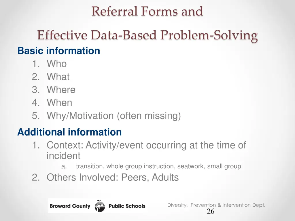 referral forms and