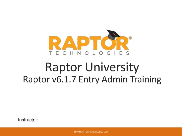 raptor university raptor v6 1 7 entry admin