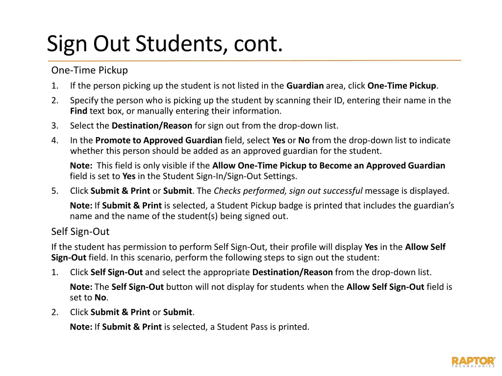 sign out students cont 1