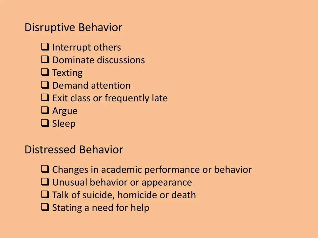 disruptive behavior 1